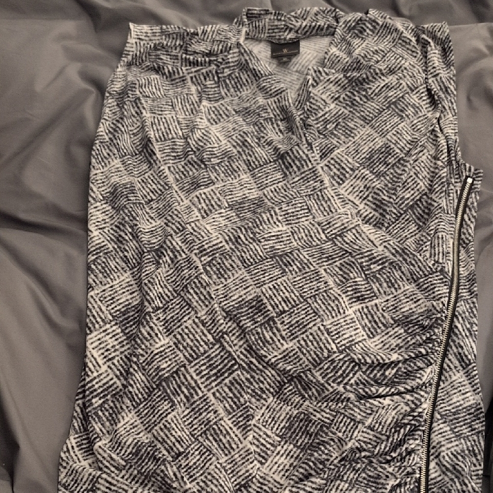 Worthington Monochrome Geometric Blouse Xl